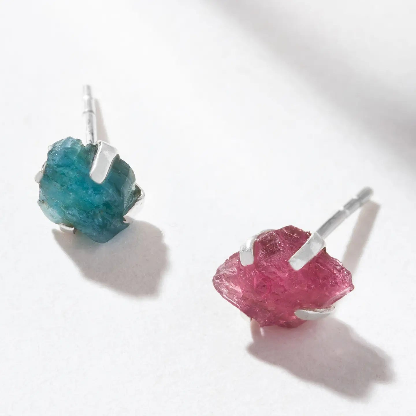 Raw Gem Post Earrings