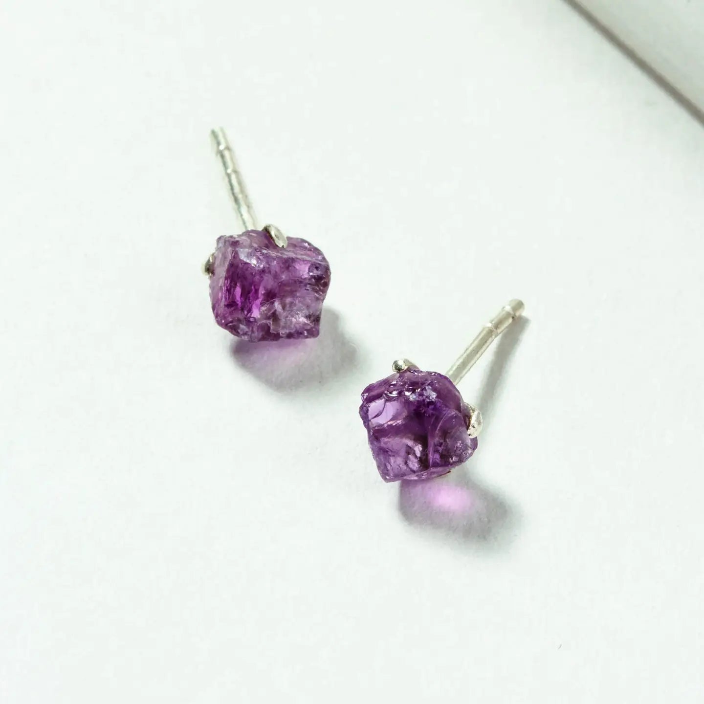 Raw Gem Post Earrings