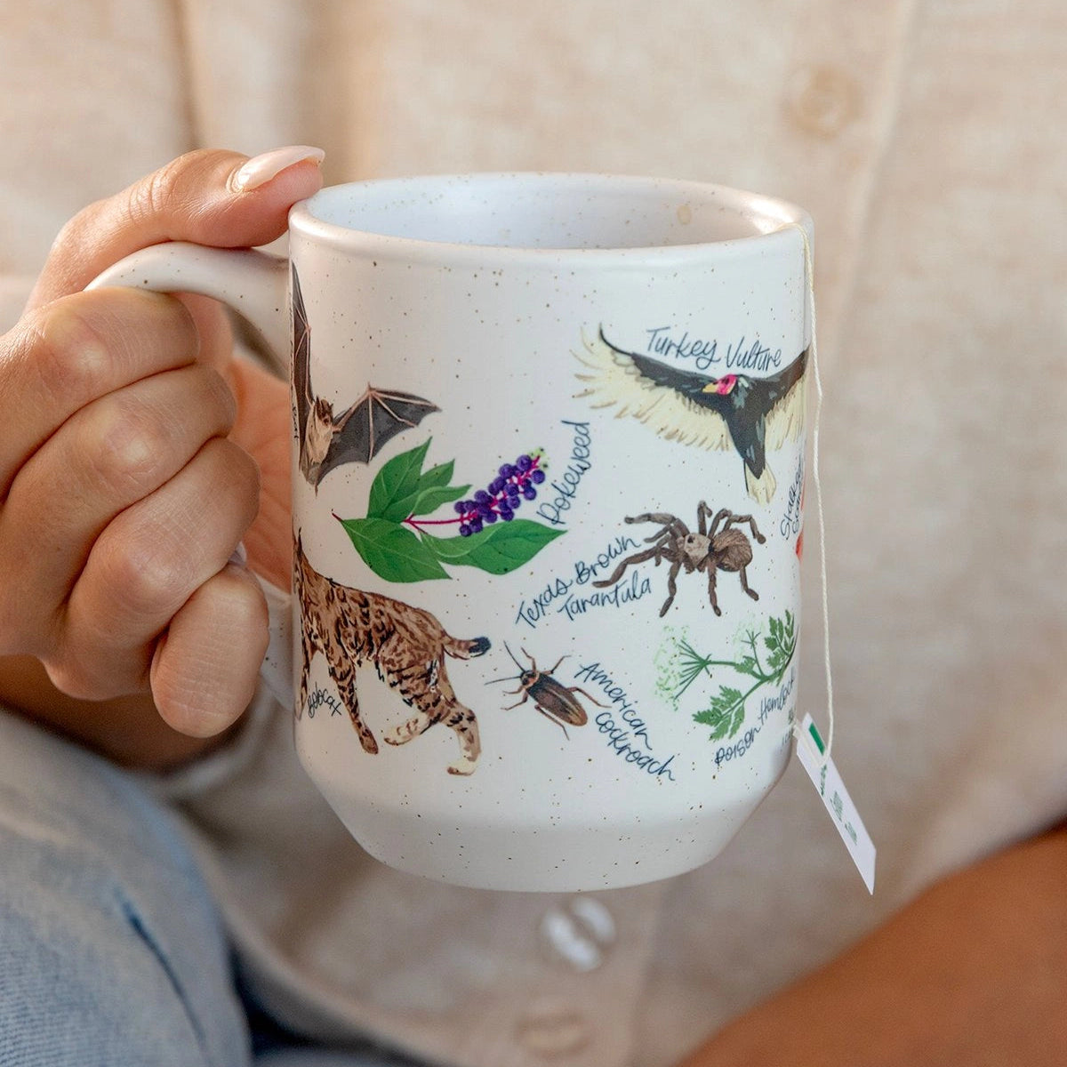 Midnight Flora & Fauna Ceramic Mug