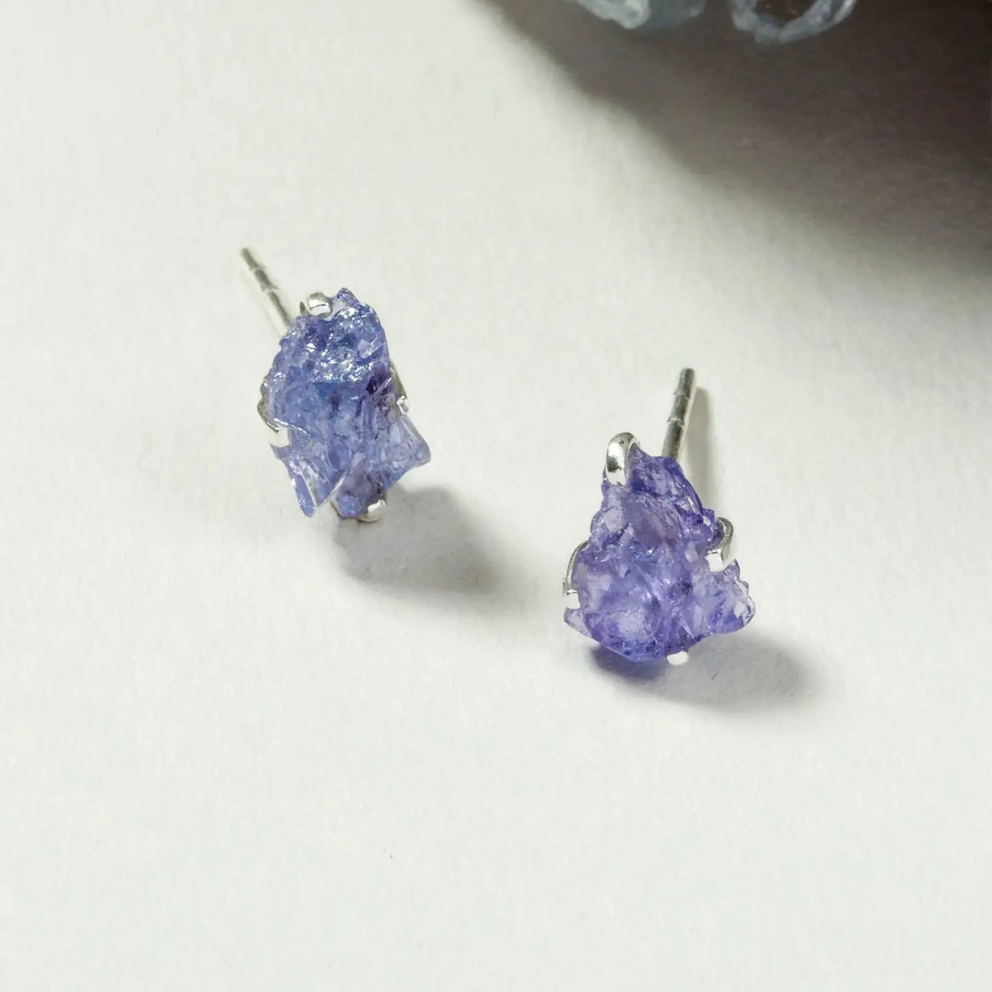 Raw Gem Post Earrings