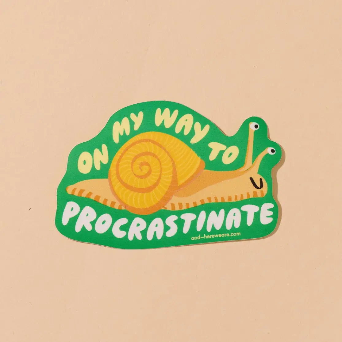 On My Way To Procrastinate Sticker