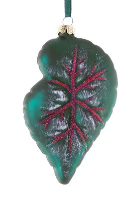 Glass Leaf Ornaments