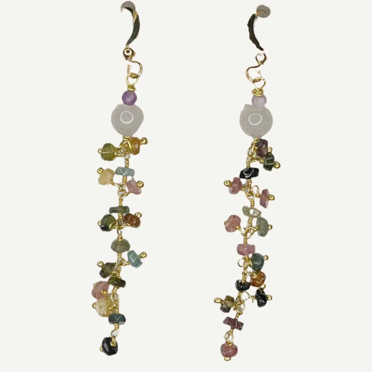 Cluster Gemstone Earrings