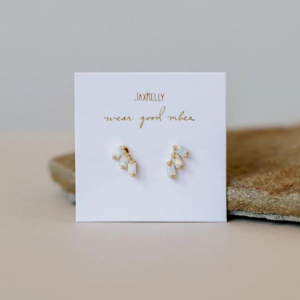 Offset Trio Stack Earrings