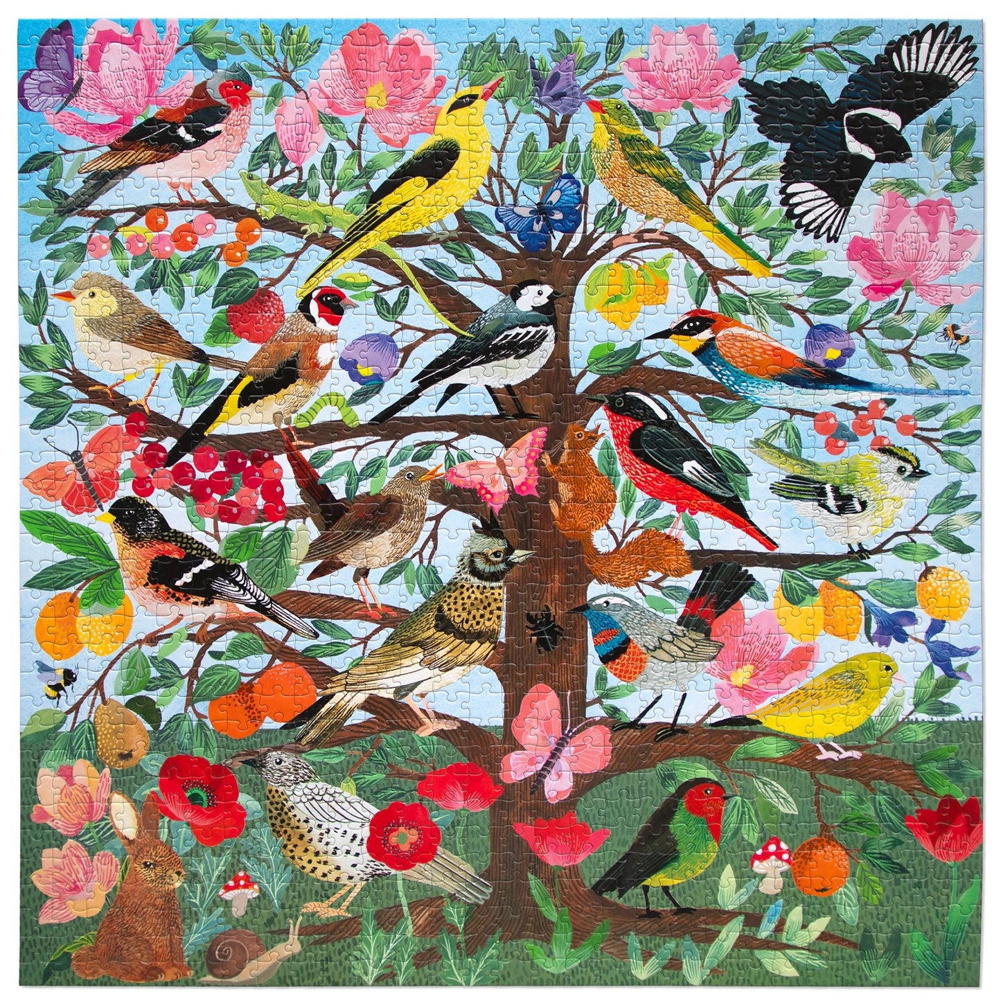 French Medieval Songbirds 1000 Piece Puzzle