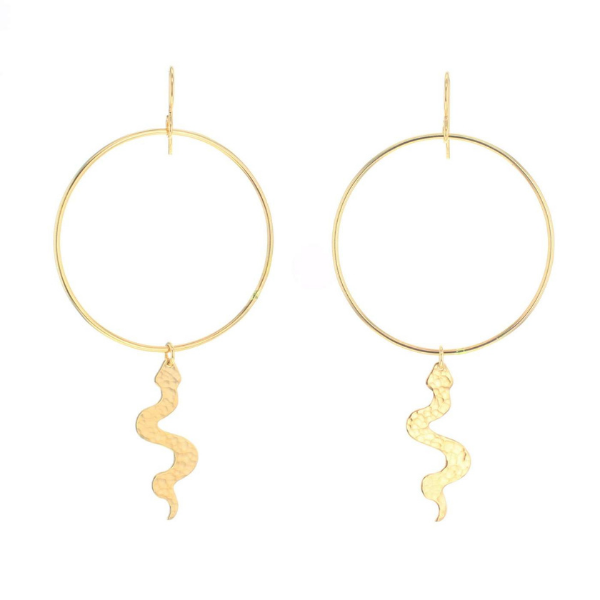 Gold Serpent Earrings