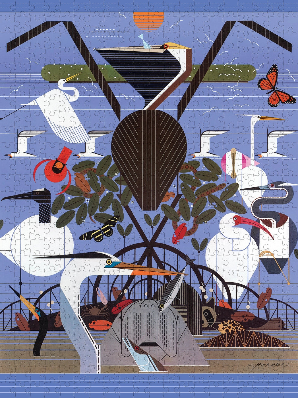 Charley Harper: Coastal Creatures 500-Piece Jigsaw Puzzle