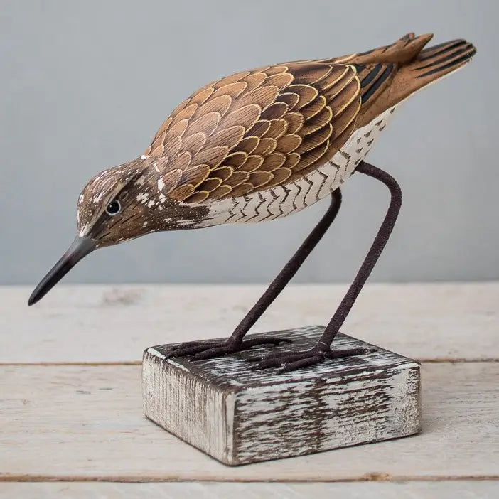 Hand Carved Wood Sandpiper