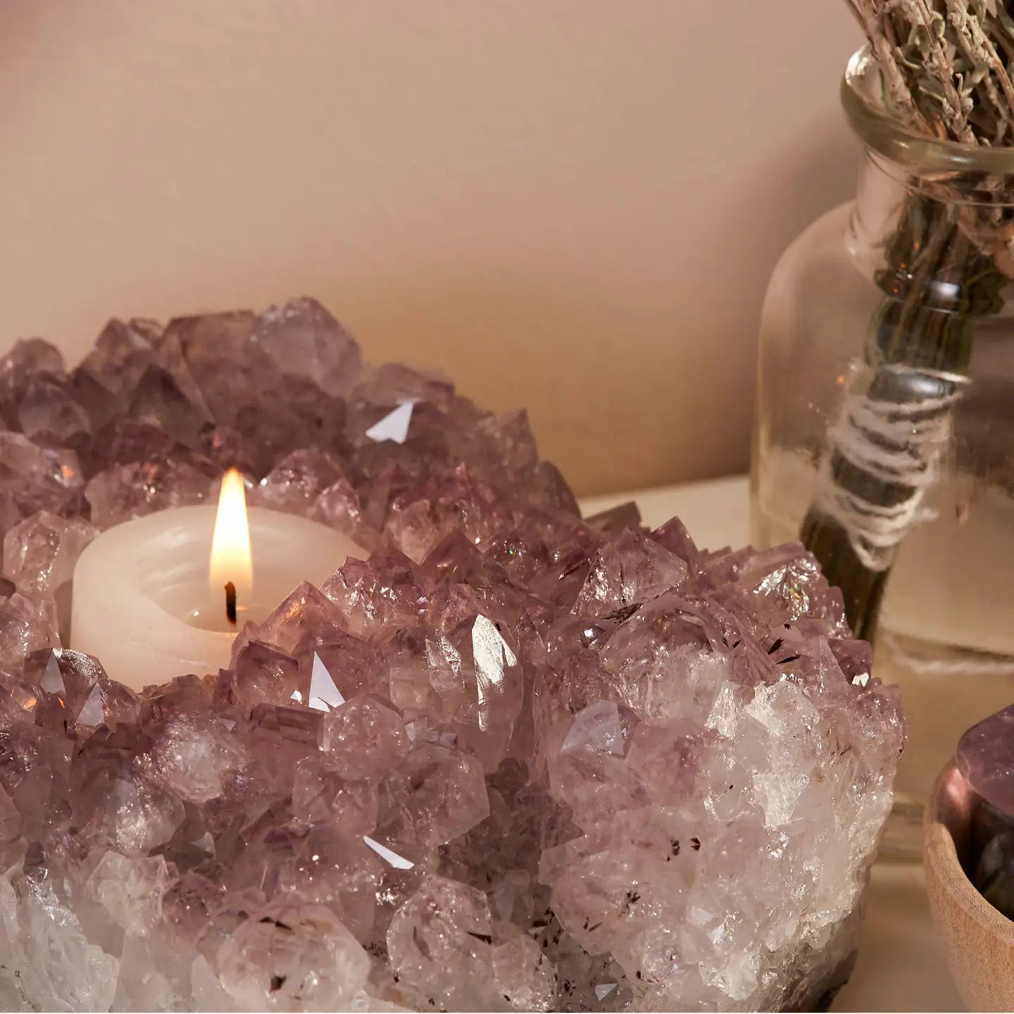 Amethyst Candle Holder