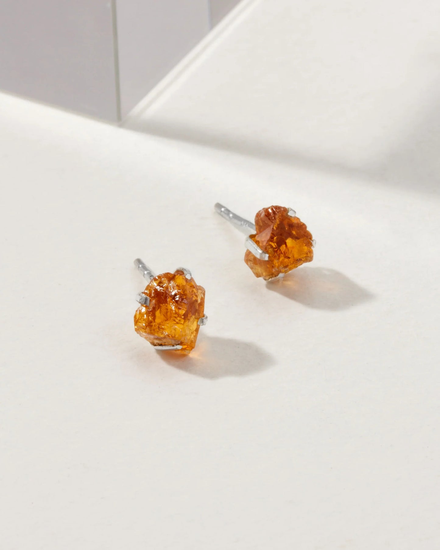 Raw Gem Post Earrings