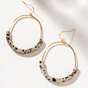 Stone Arc Earrings