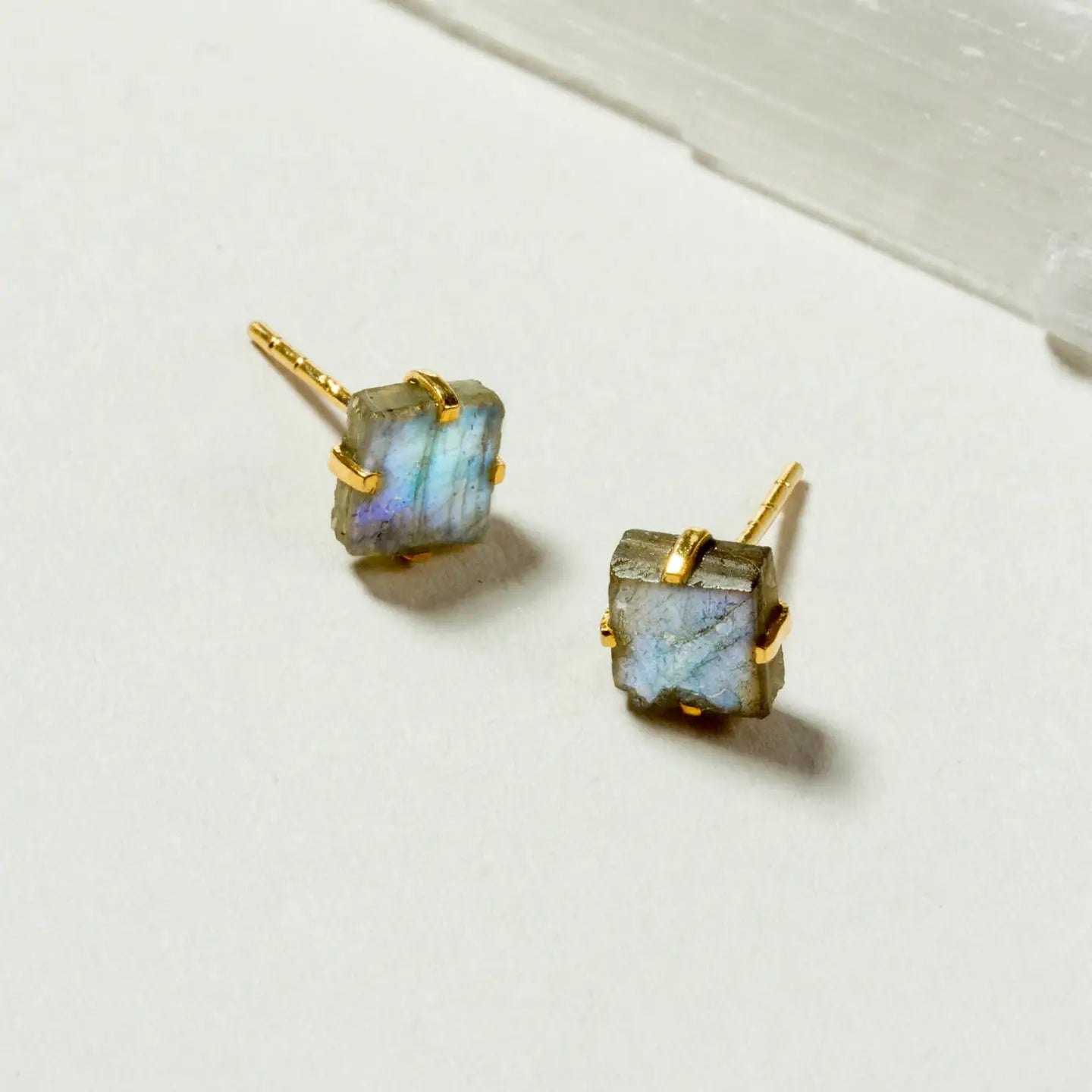 Raw Gem Post Earrings