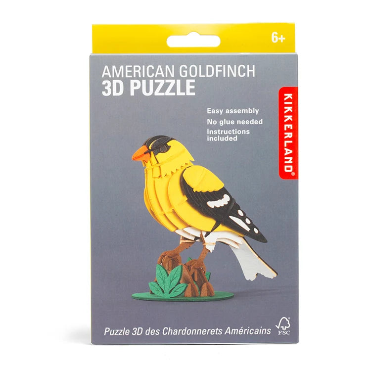 3D American Goldfinch Puzzle