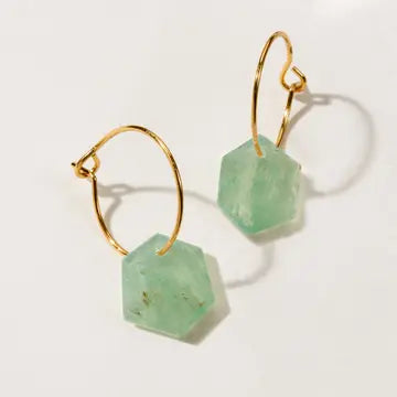 Gold Geometry Mini Hoop
