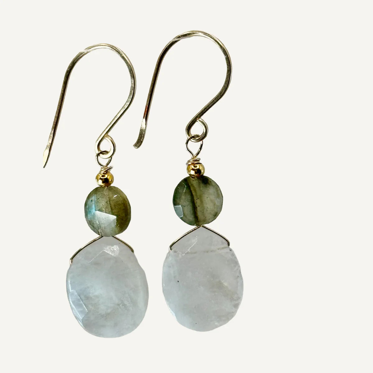 Rainbow Moonstone & Labradorite Earrings