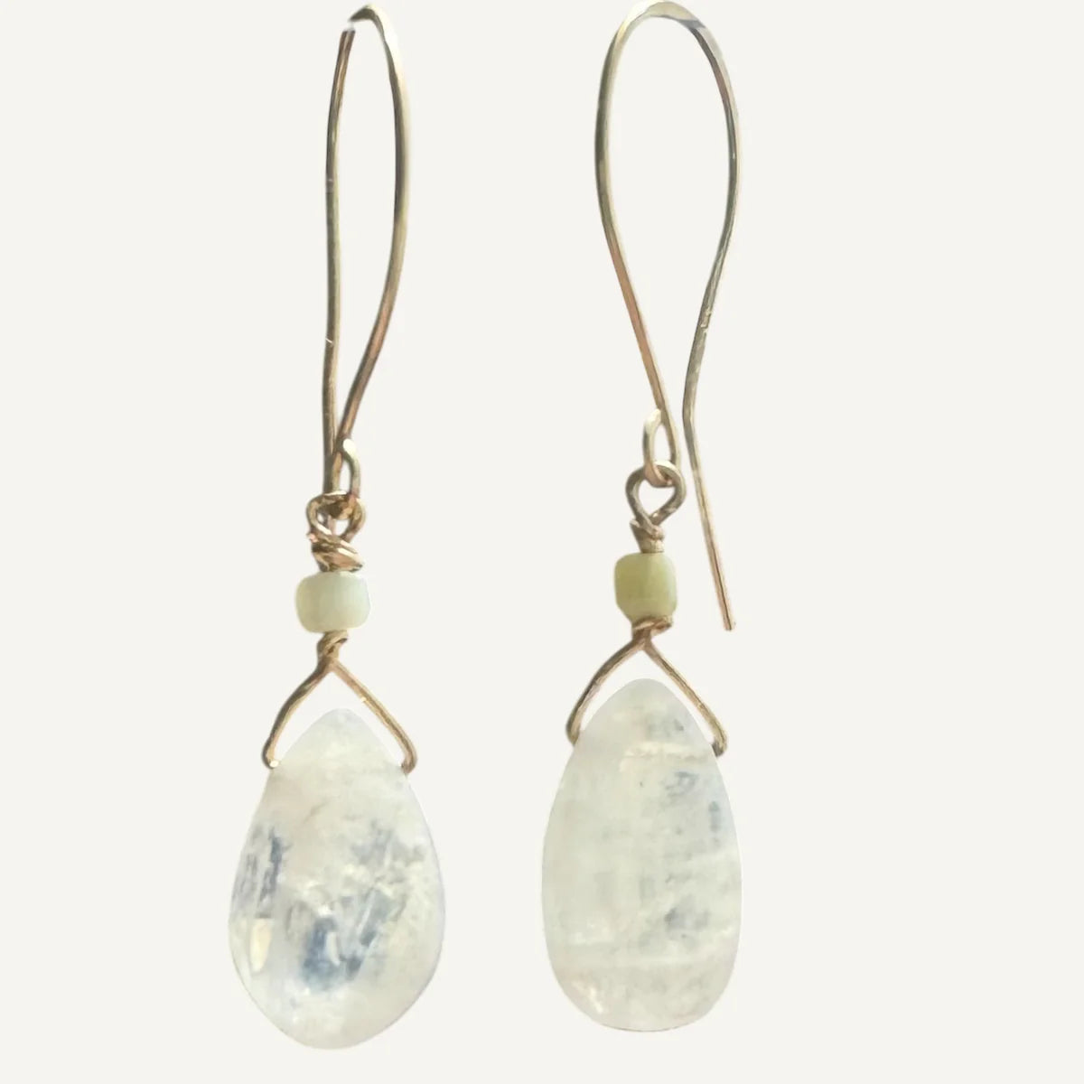 Moonstone with Chrysoprase Earrings