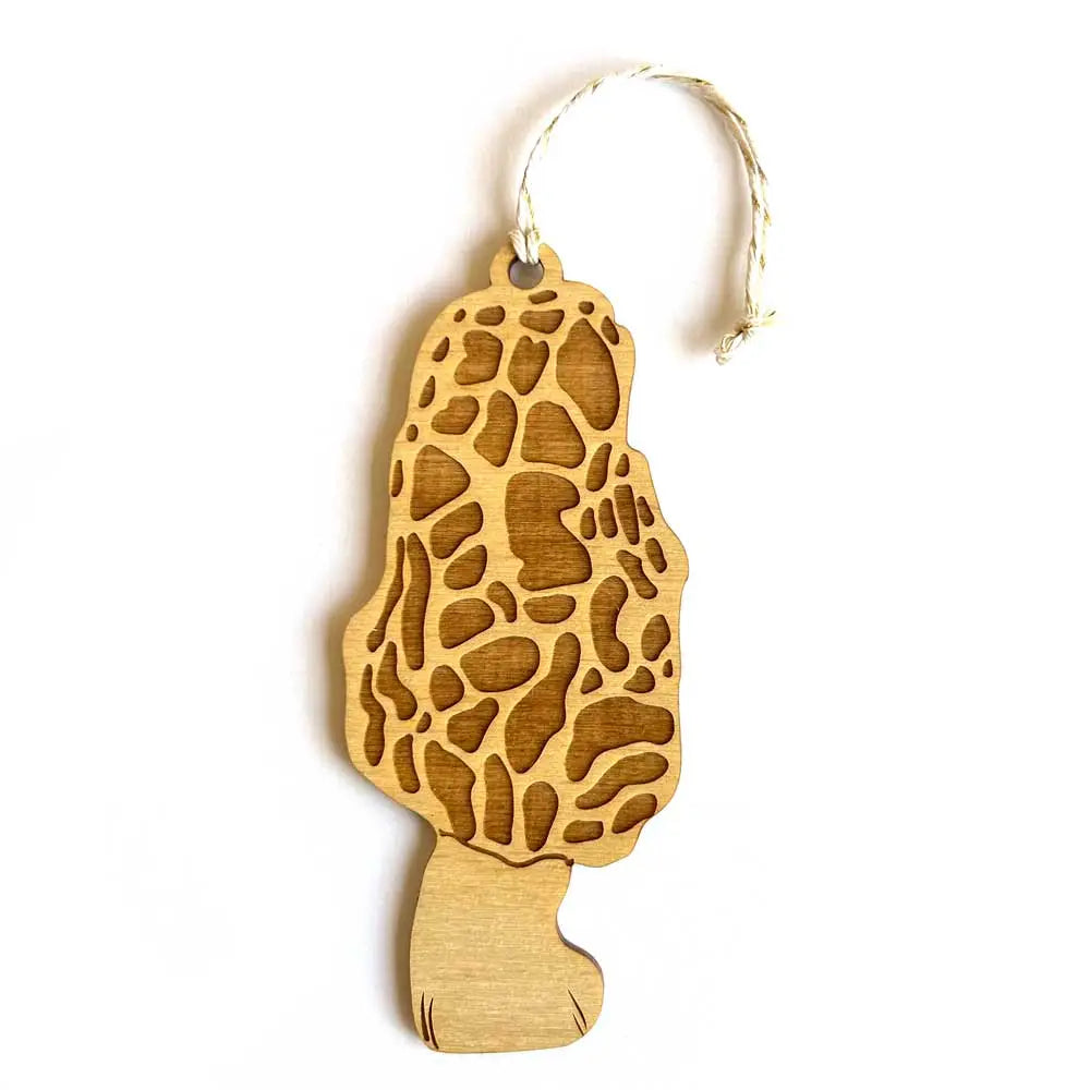 Wooden Mushroom Ornament