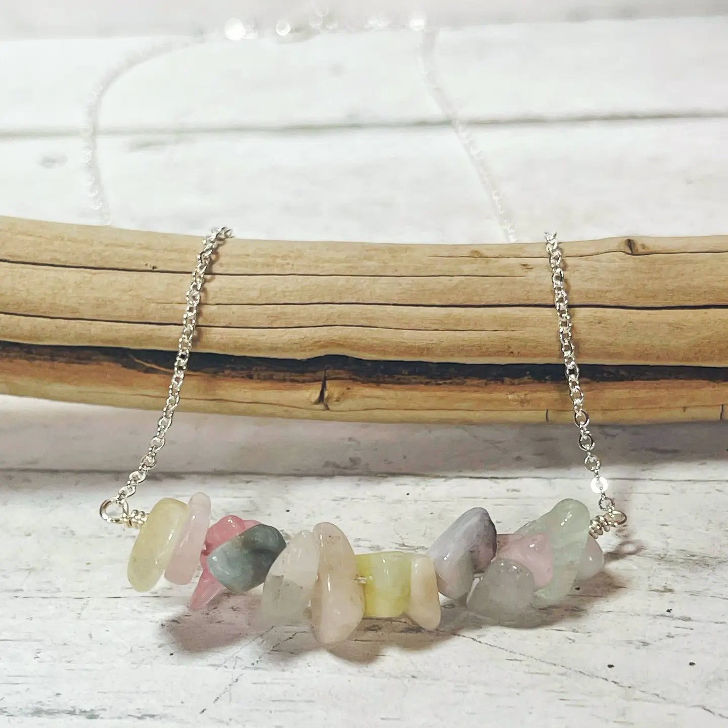 Morganite Chip Necklace