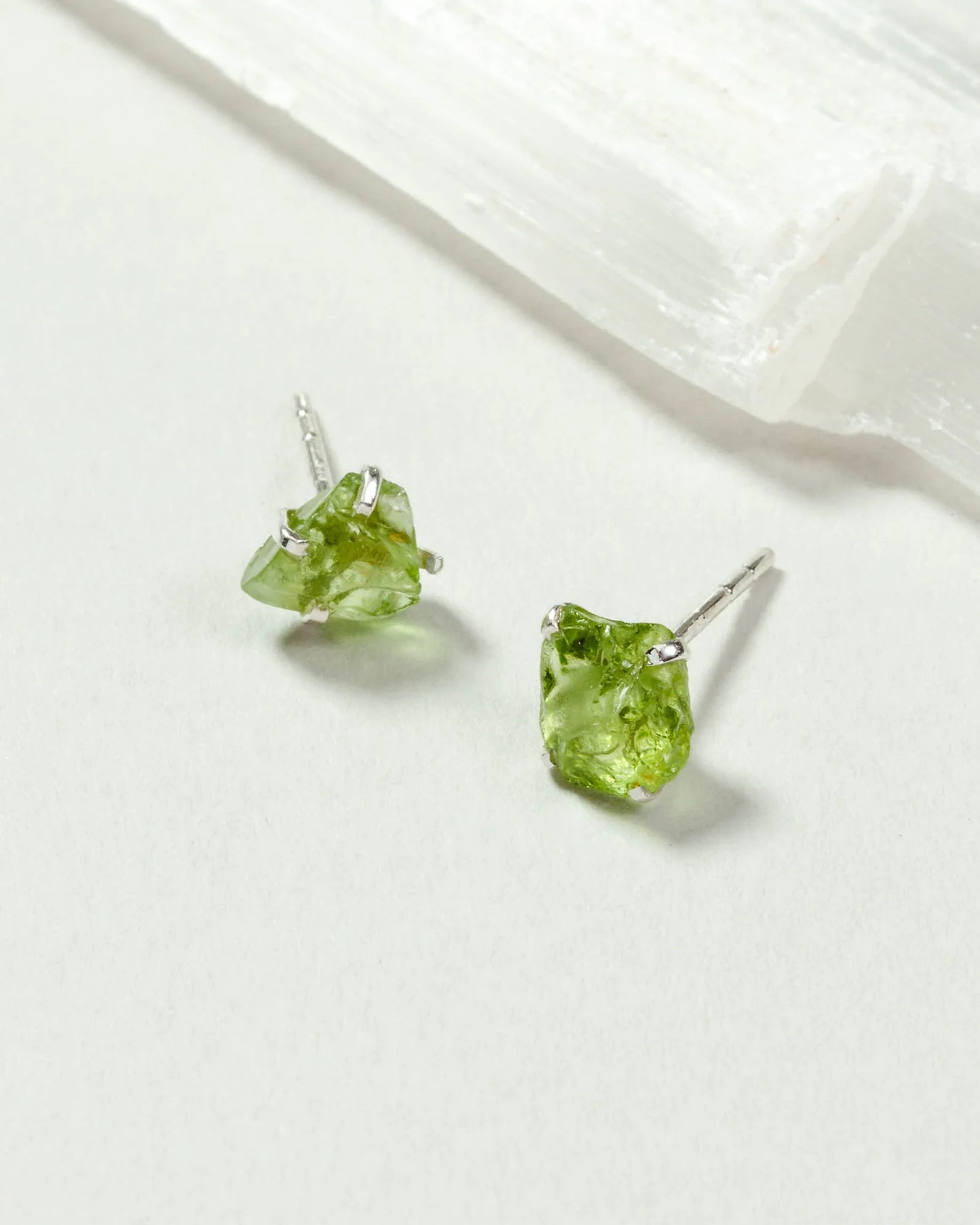 Raw Gem Post Earrings