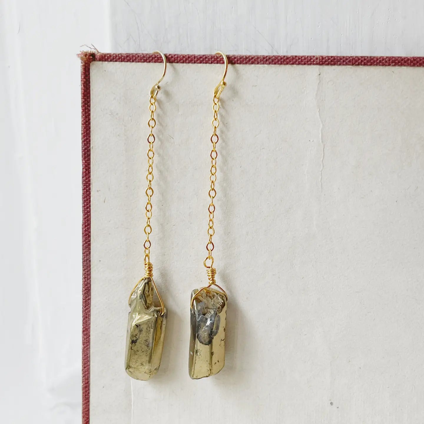 Pyrite Point Earrings