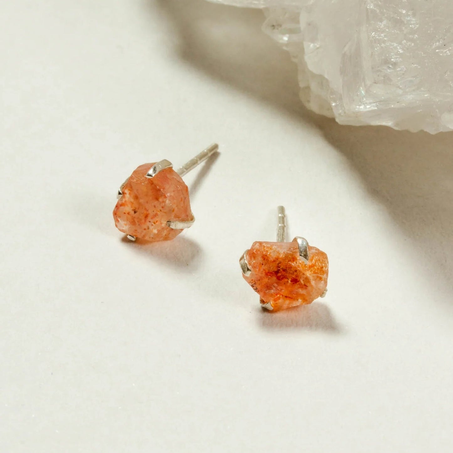 Raw Gem Post Earrings