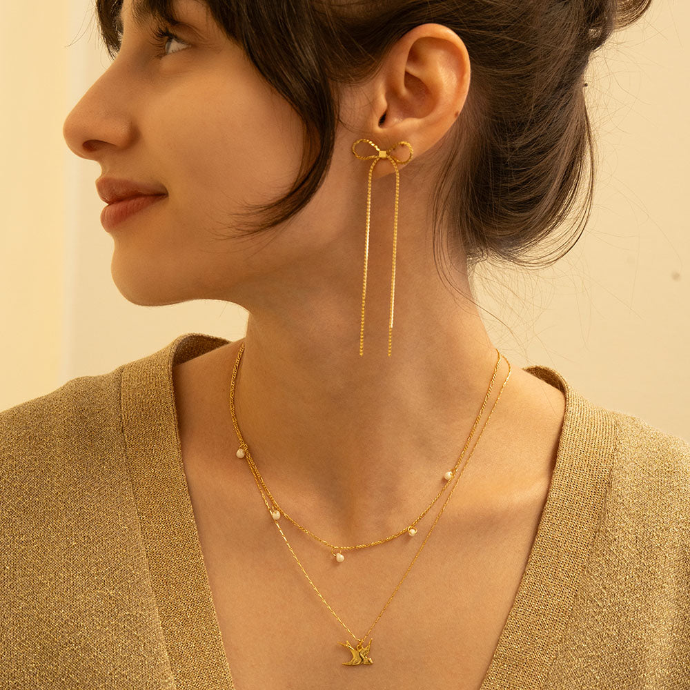 Tiny Swallow Bird Necklace