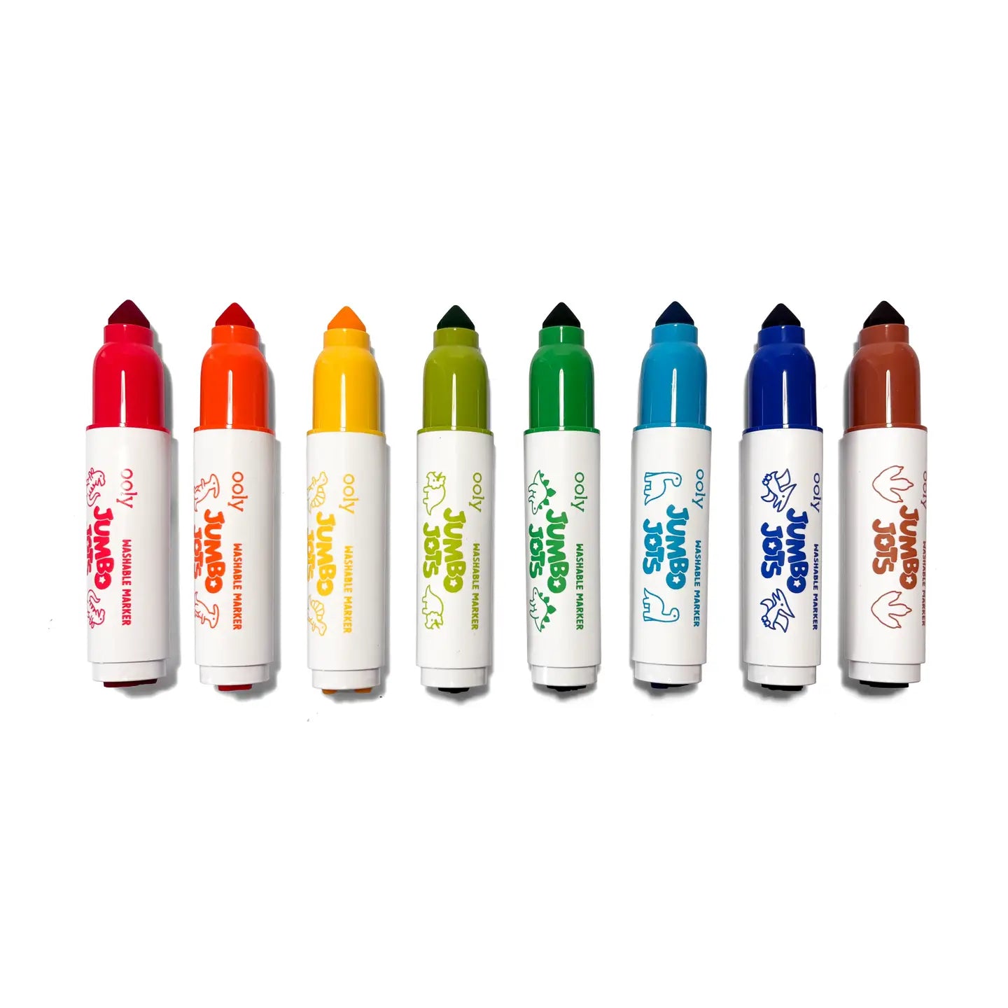 Jumbo Jots Dual Tip Dinosaur Stamp Markers, Set of 8