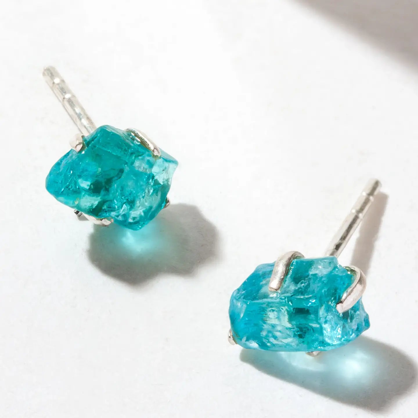 Raw Gem Post Earrings