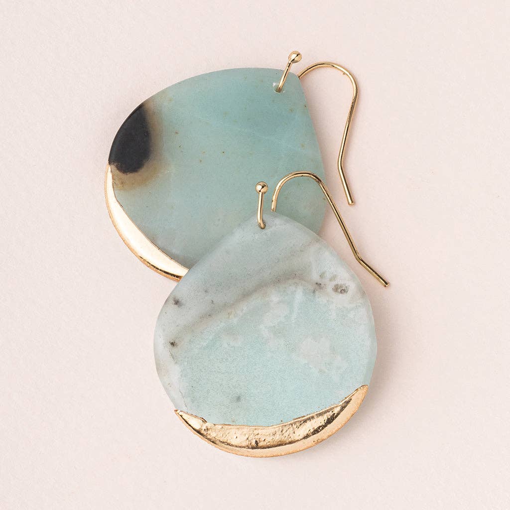 Stone Dipped Teardrop Earrings
