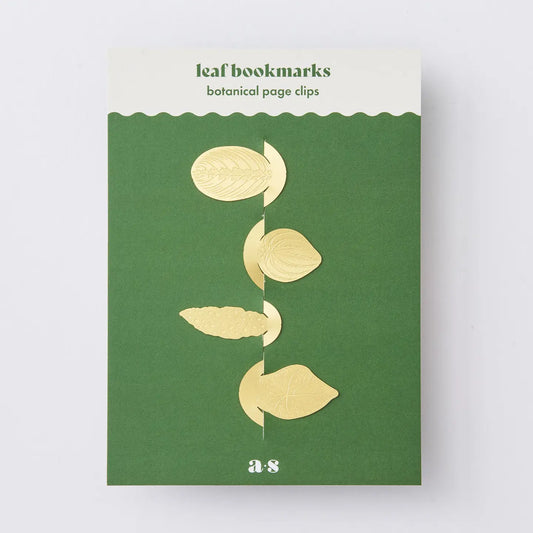 Brass Leaf Bookmark Set