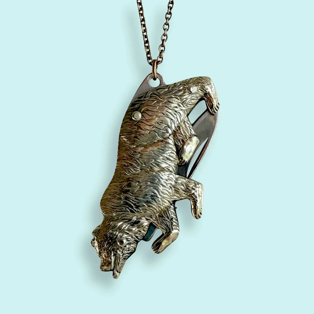Bear Knife Necklace