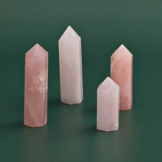 Rose Quartz Crystal Tower