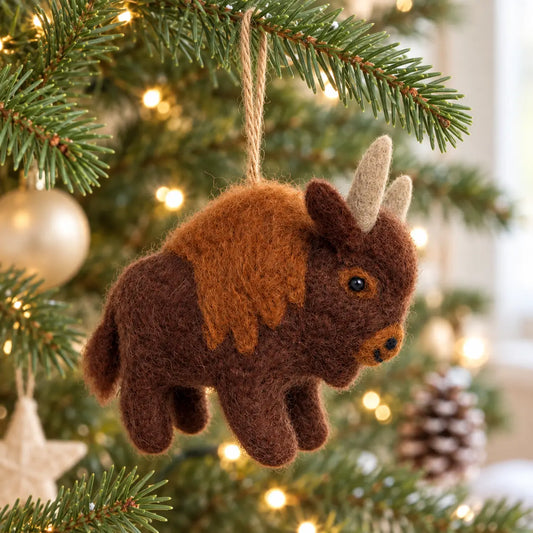 Felt American Bison Ornament