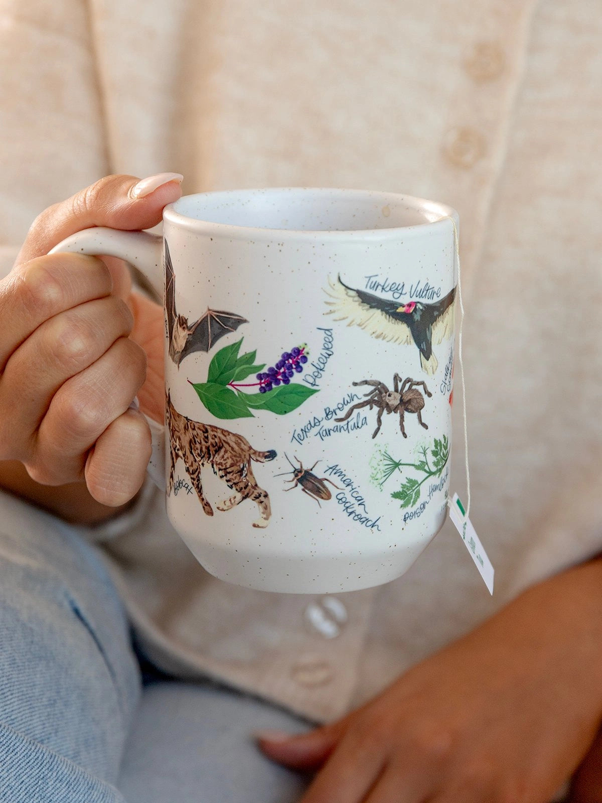 Midnight Flora & Fauna Ceramic Mug