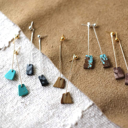 Mini Stone Drop Earrings