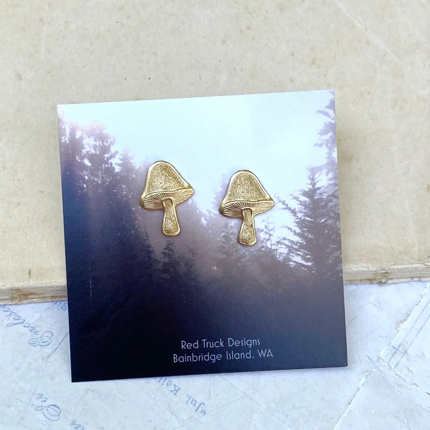Mushroom Stud Earrings