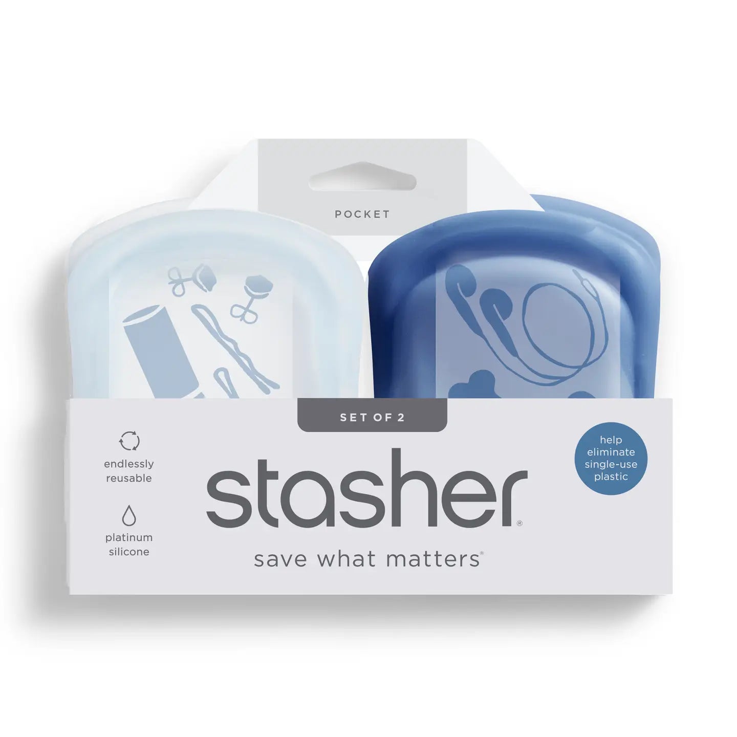 Pocket Stasher Bag 2 Pack