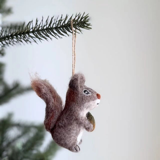 Felt Squirrel Ornament