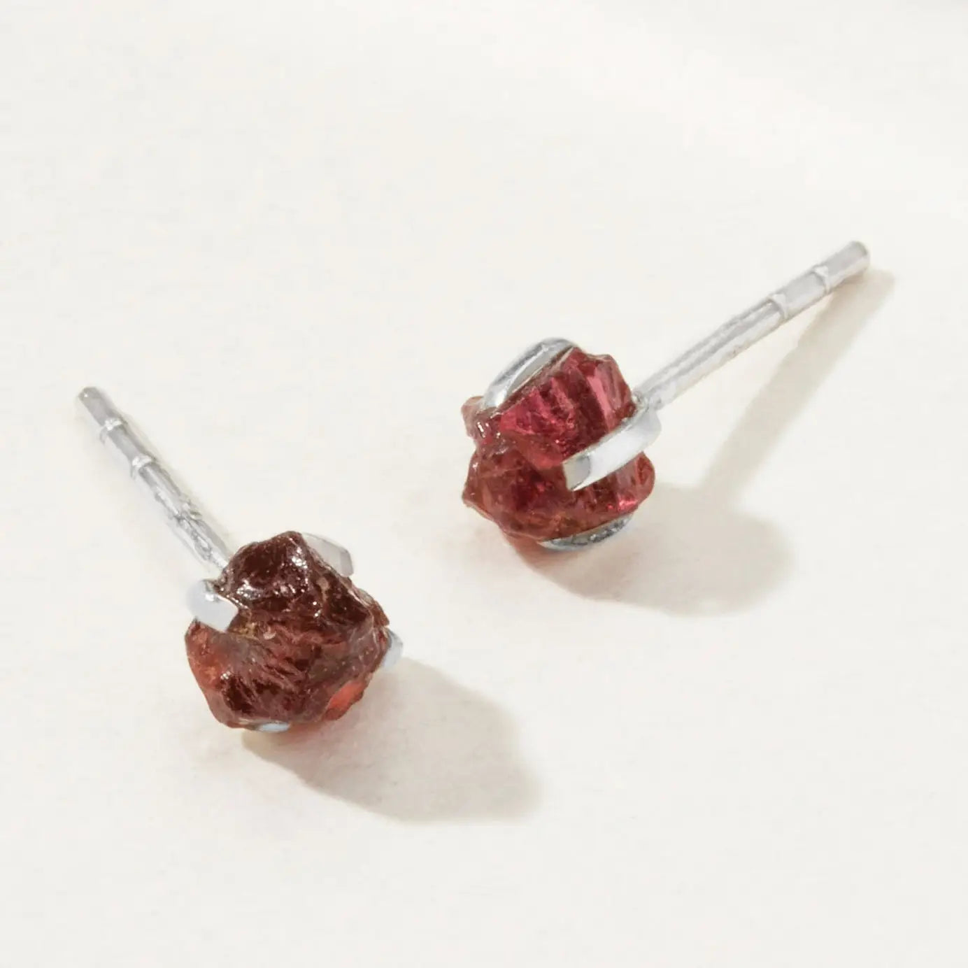 Raw Gem Post Earrings