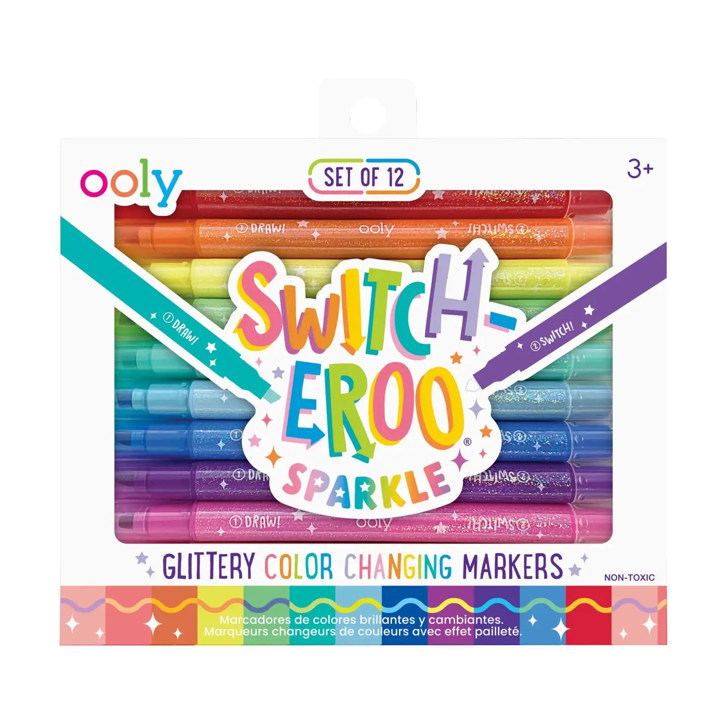 Switch-Eroo! Sparkle Color Changing Markers, Set of 12