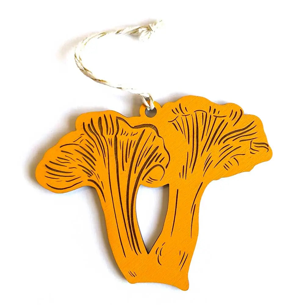 Wooden Mushroom Ornament