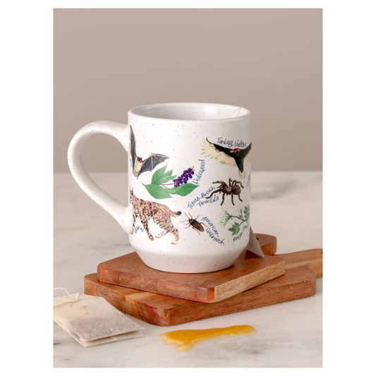 Midnight Flora & Fauna Ceramic Mug