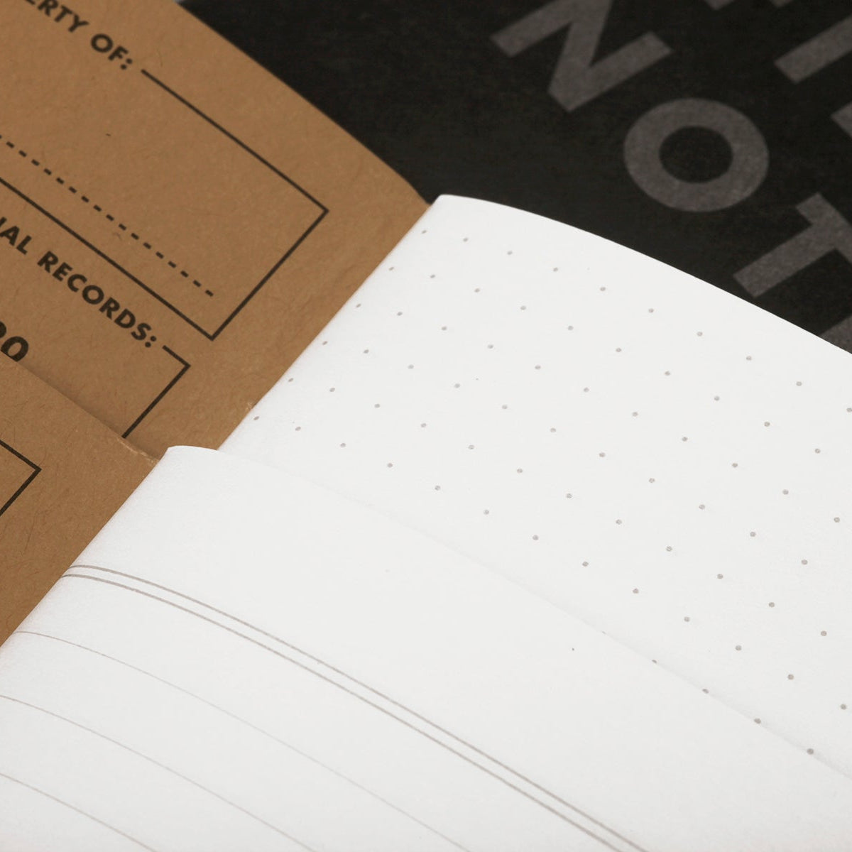 Pitch Black Dot-Graph Memo Book 3-Packs