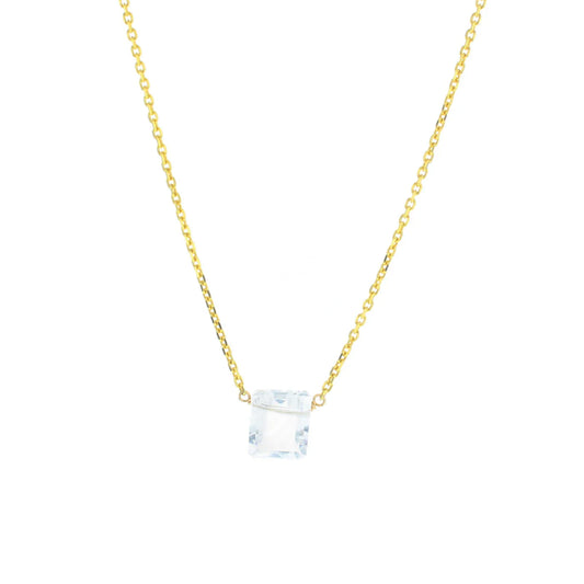 Gold Parker Necklace With Crystal Quartz