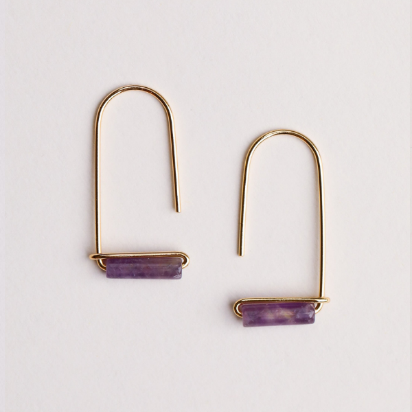 Gemstone Drop Earrings