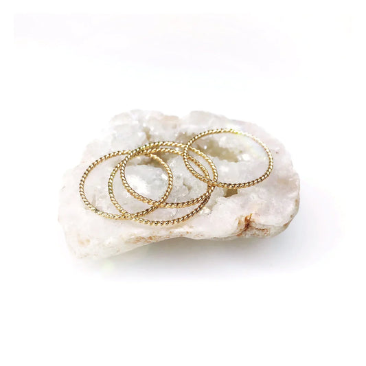 Gold Rope Stacking Ring