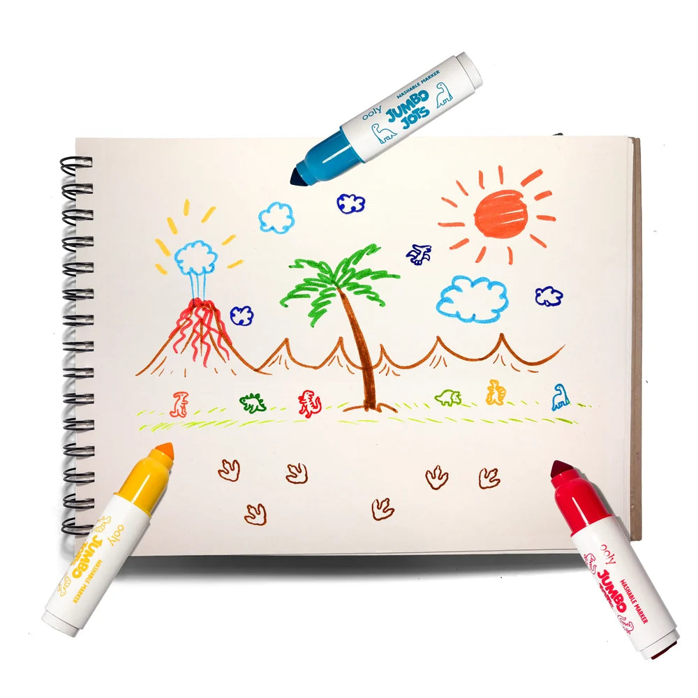 Jumbo Jots Dual Tip Dinosaur Stamp Markers, Set of 8