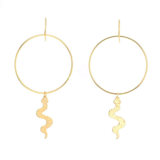 Gold Serpent Earrings