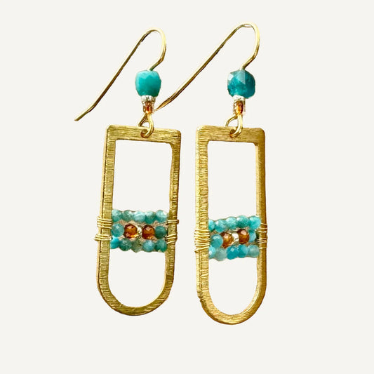 Woven Elongated Dome Earrings