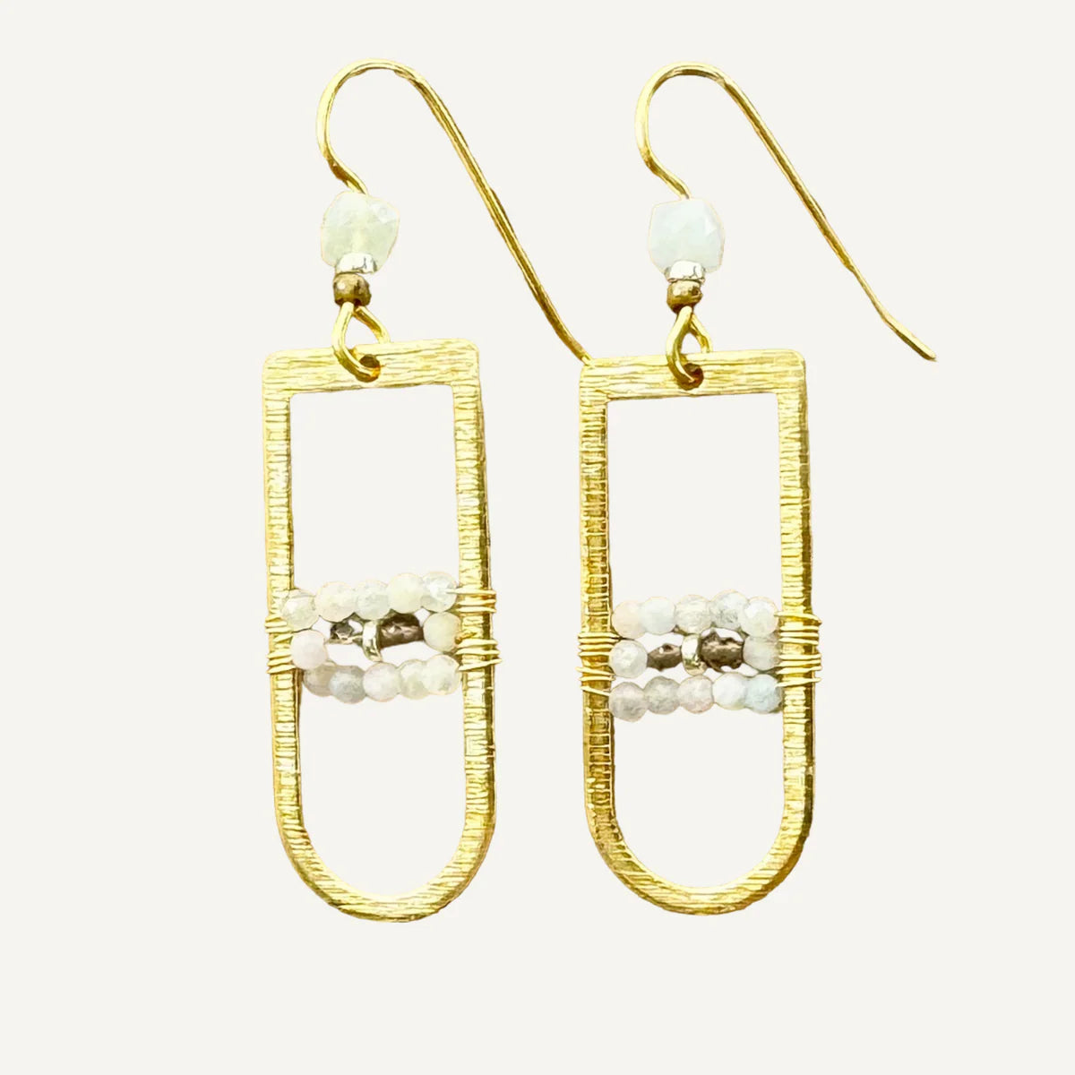 Woven Elongated Dome Earrings